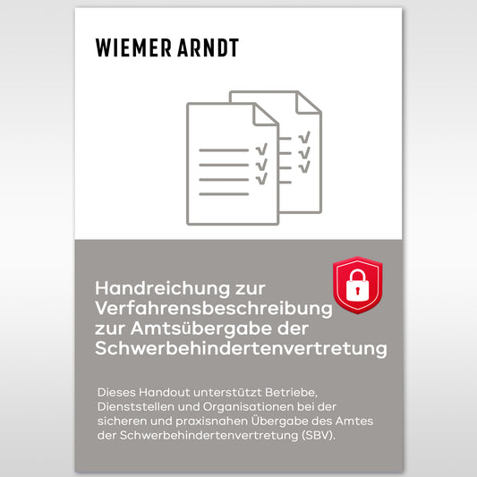 Handreichung zur Verfahrensbeschreibung zur Amtsübergabe der Schwerbehindertenvertretung