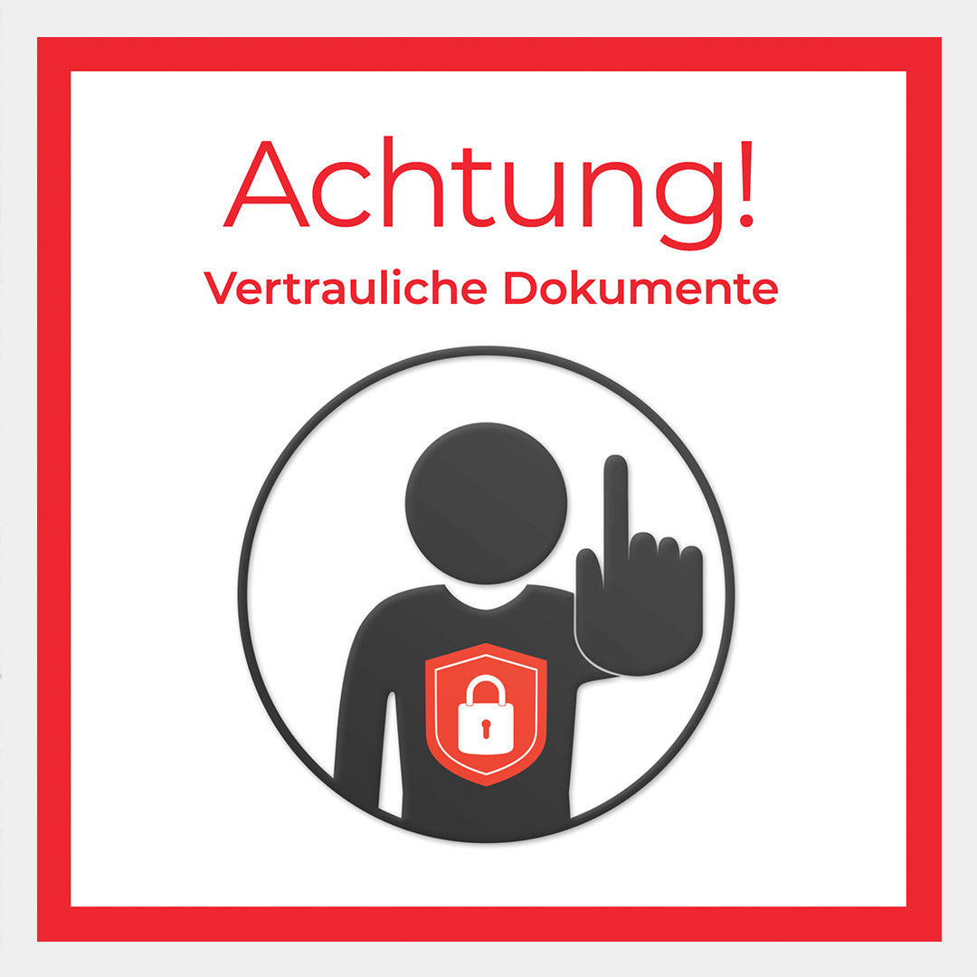 daten sicher aufbewahren Datenschutzzeichen: Sensible Daten Hinweisschild für Serverräume –  ShapeMinds